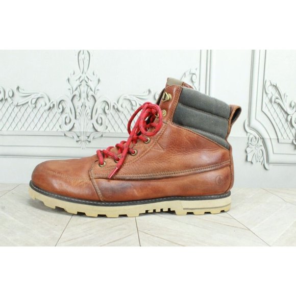 Volcom Other - Volcom Sub Zero Brown Leather Insulated Padded Collar Winter Boots Size 12